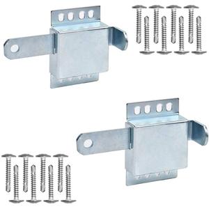 2 Pack Heavy Duty Inside Deadlock - Galvanized Steel Garage Door Side Lock/Housing Extra Security Lock for Most Garage Door
