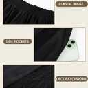 Scarlet Darkness Maxi Skirt for Women Boho Lace Flowy Long Renaissance Skirts with Pockets (S)