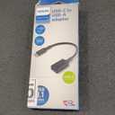 Philips 6" USB-C to USB-A 3.1 Female Adapter, USB-A 3.0 Port, 5 Gbps Transfer Speed, 15W Charging, for Samsung Galaxy S21/S10/S9/Plus, Google Pixel 5/C/3/2/XL, iPad Pro, Black