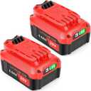 2Pack 6.0Ah 20V Battery Replacement for Craftsman 20V MAX CMCB204 CMCB202 CMCB201 CMCD700C1 CMCS500B Compatible with V20 Cordless Power Tools