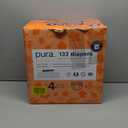 Pura Sensitive Skin Baby Diapers | Size 4 (18-31 lbs) | Hypoallergenic, Totally Chlorine Free, Fragrance Free, Up to 12-Hour Leak Protection | 6 Packs of 22 (132 Diapers)