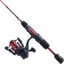 Ugly Stik 28" Carbon Ice Spinning Rod and Reel Combo, 5 Size Reel, 1 Piece Fishing Rod, Medium Light Rod Power, 2-6 lb Line Rating