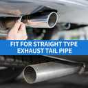 1 Pc Exhaust Tip 1.6" - 3.0" Inlet 3.9" Outlet 7.3" Length Tailpipe Universal Car Bolt on Stainless Steel Burnt Blue Rear
