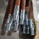 Rubbermaid Commercial Products Lacquered-Wood Broom Handle With Threaded Metal Tip, 60", Natural for Floor Cleaning/Sweeping in Home/Office, Pack of 12