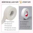 Lash Tape for Eyelash Extensions - Silicone Gel Eyelash Tape Eyelash Extension Tape for Sensitive Skin Pain Free Removal Breathable Micro Eyelash Extension Supplies1 in x 4yd5Rolls White