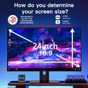 2 Pack Magnetic Hanging Computer Privacy Screen 24 Inch for 16:9 Widescreen Monitor, Removable Privacy Screen Anti Glare Blue Light Computer Screen Privacy Shield, Anti-Scratch 24in Protector Film