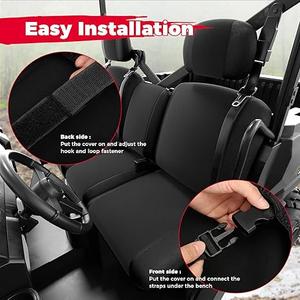 Kemi Moto Seat Covers 2 Pack Black