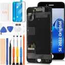 OEM LCD Screen Replacement for iPhone SE 2022 3rd Gen 4.7" with Touch Digitizer, Front Camera, and Speaker (A2783, A2595, A2785) Repair Kit
