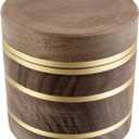 KINGTOP Spice Grinder, 2.5" Walnut Wood and Aluminum Manual Grinder