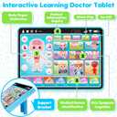 Doctor Kit for Girls Boys 1 Years Old, Interactive Doctor Tablet with Sound & Music, Doctors Pretend Playset with Stethoscope, Baby Toys for Ages 1 2 3, Ideal Christmas Birthday Gifts for Kid Toddler