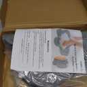 Shower Foot Scrubber Mat Silicone Back Exfoliating Cleaner, Feet Message Bath Washer Pad with Suction Cups for Wall Non-Slip - Itchy Toes Dead Skin Beauty Deep Clean Soft Bristles 14.2 * 11.2in Grey