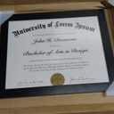 Americanflat 8.5x11 Diploma Frame with Shatter-Resistant Glass - Document Frames with Engineered Wood - Legacy Collection - Certificate Frame for Tabletop and Wall Display - Black