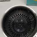 5.3Qt Stainless Steel Salad Spinner with Stop Button, BPA-Free Vegetable Lettuce Spinner, Transparent Lid & Drainage Hole, Non-Slip Base, Dishwasher Safe Fruit Washer (Black)