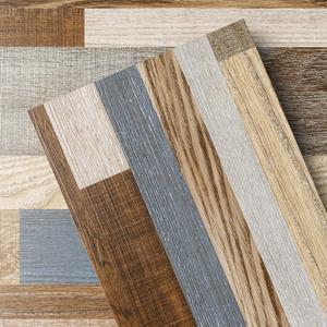 Peel and Stick Flooring, 37-Pack (54 Sq.Ft) Wood-Effect Vinyl Flooring, Waterproof Flooring Planks for Bedroom, Living Room, Kitchen, Multi Colour
