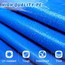 Aulock Heavy-Duty 15FT Pool Liner Pad for Round Above Ground Pools - Swimming Pool Mat Tarp to Prevent Punctures and Weed Barrier (Blue)