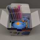 Drawing Robot for Children Featuring 100 Cards and 2 Pens Educational Game, Blue