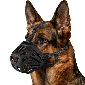 Dog Muzzle, Soft Breathable Dog Muzzles Suitable Dogs, Adjustable Basket Muzzles Prevents Chewing and Biting for Grooming Trimming Training