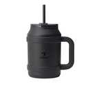 REDUCE Reusable 50 oz Cold1 Water Tumbler – Ergonomic Handle – Double-Wall Insulation – Sturdy Desktop/Tabletop Mug with Lid and Straw – BPA-Free – Stainless Steel for Gym, Home, or Office– Phantom