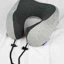 Travel Pillow, Travel Neck Pillows for Airplanes, Comfortable Breathable Cover (Black)