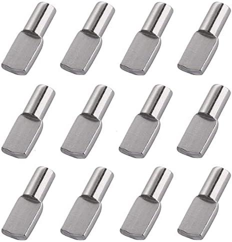 5mm Shelf Pegs Pins,60 Pieces Cabinet Furniture Spoon Shape Support Pegs for Shelves Nickel Plated