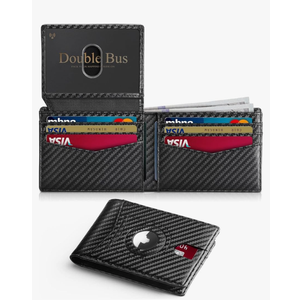 Wallet for Men Slim RFID Blocking Bifold Carbon Fiber,Minimalist Small Compact Front Pocket Credit Card Holder,Thin Mens Leather Wallets Smart Security With 2 ID Windows 1 Cash,Birthday Gifts for Men