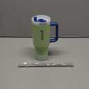 40 oz Tumbler with Handle and Straw | Leak Proof Insulated Stainless Steel Water Bottle Travel Mug Fits in Cup Holder | Keeps Cold Hot | Gifts for Women Men Him Her (Pastel Green, 40 oz)