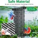 12pcs Aquarium Fish Tank Divider Filter Bottom with Bracket, Plastic Egg Crate Grid (11.6X5.7inch) for Fish Tank Separation, Bottom Filtration & DIY Aquascaping (Black, 72 Brackets)