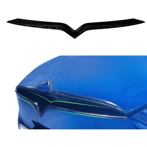 Front Grille Insert Trim for Tesla Model X 2016-2020 ABS Piano Black Front Grill Outer Decoration Cover Car Exterior Styling Protective Decor Accessories