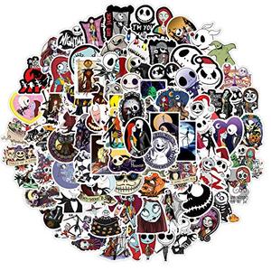 100Pcs The Nightmare Before Christmas Sticker for Kids, Cartoon Waterproof Vinyl Decal for Teen Girl Water Bottle Skateboard Notebook Phone Guitar Bike