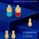 Orion Motor Tech AC Gauge Set, 3 Way AC Manifold Gauge Set for R134a R410a R22 R404a Refrigerant Recharge with Shockproof HVAC Gauge Rubber Casings R134a Couplers R410a Adapters 29 Adapter