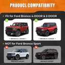 Hood Deflector Compatible with Bronco 4-Door & 2-Door 2026 2025 2023 2022 2021, Hood Protector Hood Guard Shield Bug Deflector Exterior Accessories Gloss Carbon Fiber(Not for Bronco Sports)