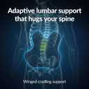 Everlasting Comfort Lumbar Support Pillow for Office Chair - Memory Foam Back Cushion for Car Seat - Promotes Better Posture, Back Pain Relief - Ideal Gaming and Desk Chairs Work and Home Essentials