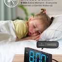 GOLOZA Blue Digital Alarm Clock & White Digital Alarm Clock for Bedrooms