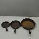 EWFEN Cast Iron Skillet 3-Piece Set, Heavy-Duty Professional Restaurant Chef Quality Pre-Seasoned Pan Cookware Set, 6", 8", 10" Pans For Frying, Saute, Cooking, Use Indoor/ Outdoor, Oven, Grill