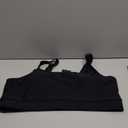 Daci Women Plus Size Sports Bra Bikini Top Only Push Up Scoop Neck Swim Top Full Coverage Bathing Suit for Large Bust (Black) 22 Plus