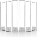 6 Pack Under Cabinet Lighting Wireless, 32 LED Rechargeable Battery Motion Sensor Light Indoor, Stick On Magnetic Closet Lights, Under Counter Lights for Kitchen, Stairs, White 8 in