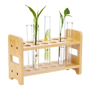 Peacoblue Home Wooden Test Tube Rack, Vial Glasses Holder 12 Tubes Capacity (10/11" (27mm') Great as Pen Stand, Spice Rack, Plants Organizer-Glass Tubes Not Included
