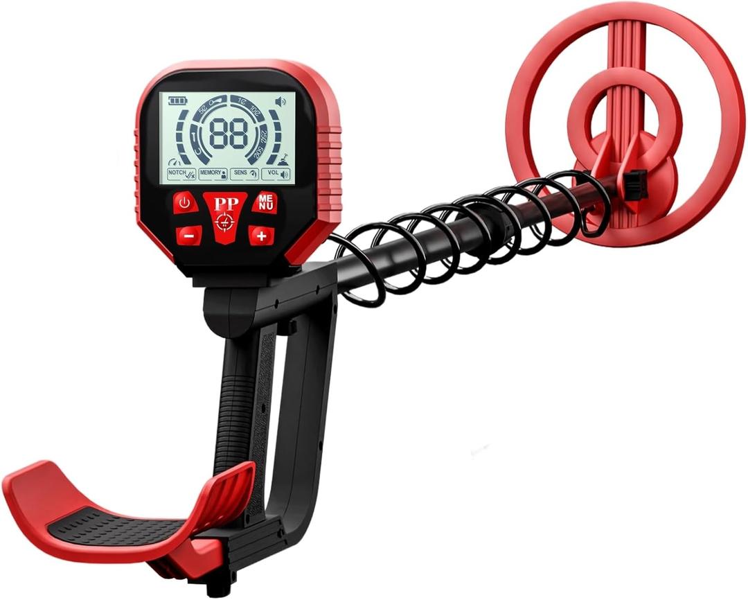 2025 Professional Metal Detector, Waterproof, Adjustable Stem, Advanced DSP Chip with LCD, 2.26 lbs Lightweight for Beach and Backyard Exploration