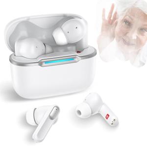 Hearing Amplifier with Bluetooth Auto Connect to Smartphone, Auto Listen to Songs and Sound Amplification, Noise Cancellation for Seniors and Adults with Mild to Moderate Hearing Loss