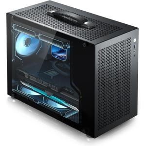 Micro-ATX Mini Tower PC Case,with with Carrying Handle, Mini Size, High-Performance Hardware Compatible, Support 240AIO,Without Fans