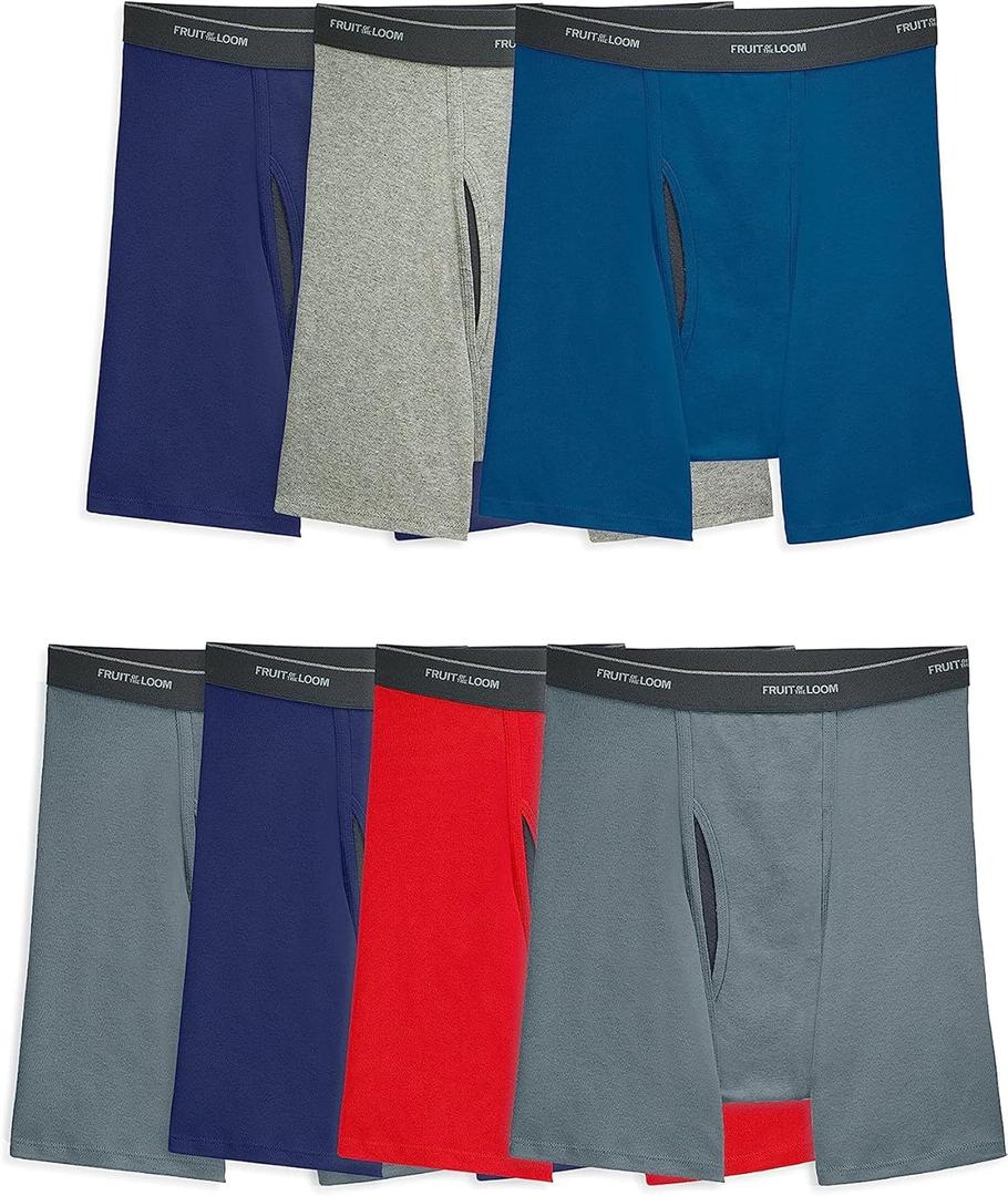 Fruit of the Loom Men's Coolzone Boxer Briefs, Moisture Wicking & Breathable (Large)