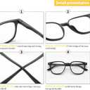 IUUI Reading Glasses 5 Pairs Quality Reader Spring Hinge Glasses Blue Light Blocking Filter UV Ray/Glare Computer Readers Fashion Reading Glasses for Men and Women (5 pcs Black,2.00)