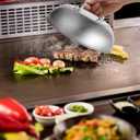9" Wide Smashed Burger Griddle Accessory Dome for Blackstone Melting & Basting Cover for Griddle, Commercial Grade Stainless Steel Steaming Dome - Perfect for Flat Top Grills & Outdoor Cooking