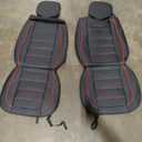 AOMSAZTO Ford Ranger Seat Covers: Full Set Custom Fit 2019 2020 2021 2022 2023 2024 2025 Ford Ranger Breathable Waterproof Leather Seat Protector(5 Seats, Redline)