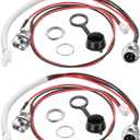 HESTYA 2 Packs Charging Port Replacement (3 Prong) Smart Self-Balancing Charging Port Replacement Compatible with Hoverboard Scooter Swegway Swagtron Swagboard CHO