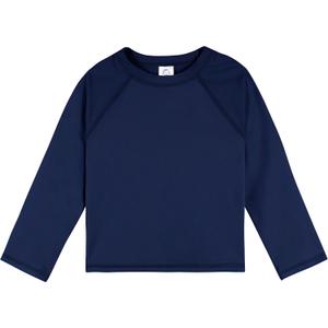Gerber Unisex Baby Toddler UPF 50+ Long Sleeve Rashguard Swim Shirt (3T, Navy)