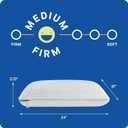 Sealy Dreamlife Standard Size Memory Foam Cooling Pillow with SealyChill Cooling Gel, Removable Machine-Washable Cover, Made in The USA