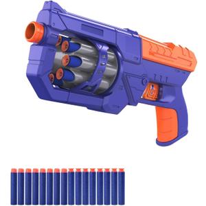 RD-8 Blue Toy Blaster Gun Set, Foam Darts Fit for Nerf Guns for Kids Ages 8-12, Long Range Rotating Barrel, Fun Indoor & Outdoor Shooting Game, Easter Gift for Boys Ages 5 6 7 8 9 10 12