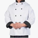 KNG Executive Chef Coat with Black Contrast XXL