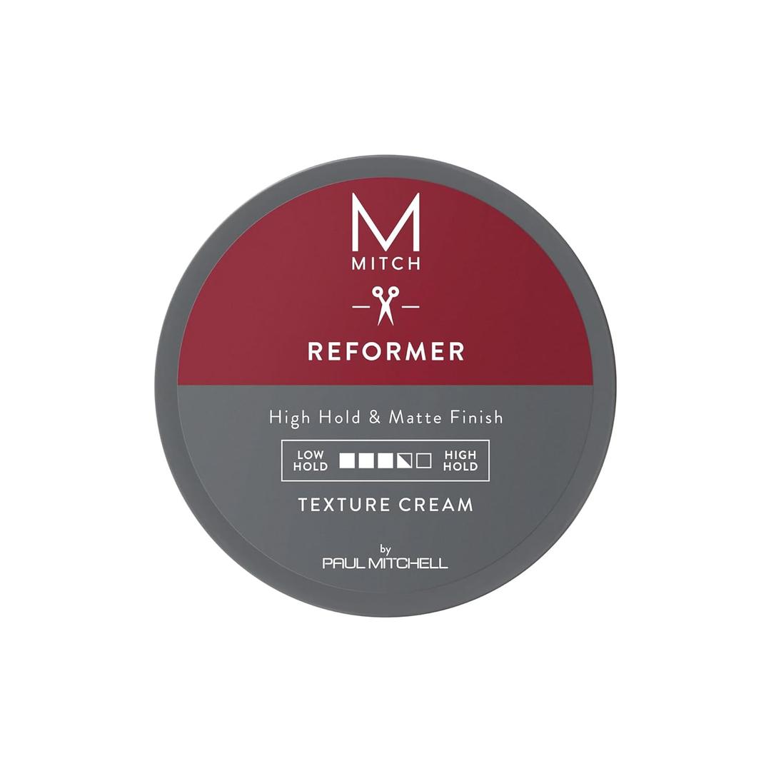 MITCH by Paul Mitchell Reformer Texture Cream for Men, High Hold, Matte Finish, For All Hair Types, Especially Fine to Medium Hair, 3 oz. (3 Ounce (Pack of 1))